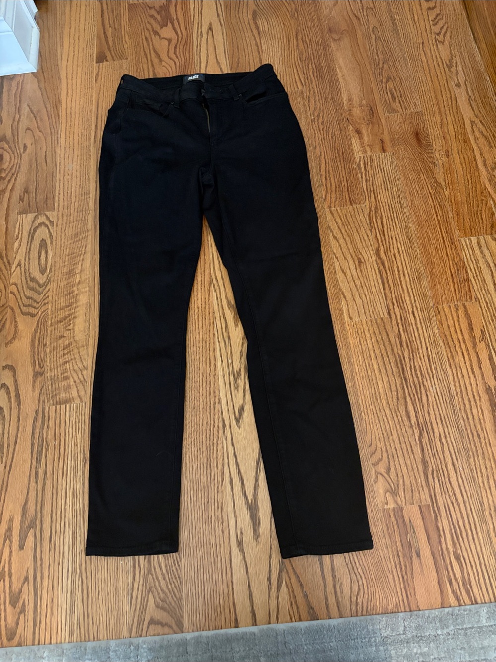 PAIGE Black High-Rise Slim Jeans